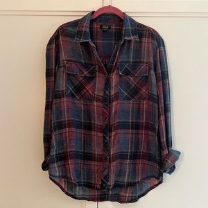 NOLLIE - Flannel Distressed Plaid, Size M